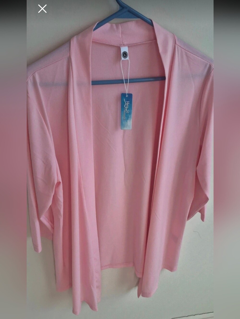 Ladies Pink Sheer Cardigan